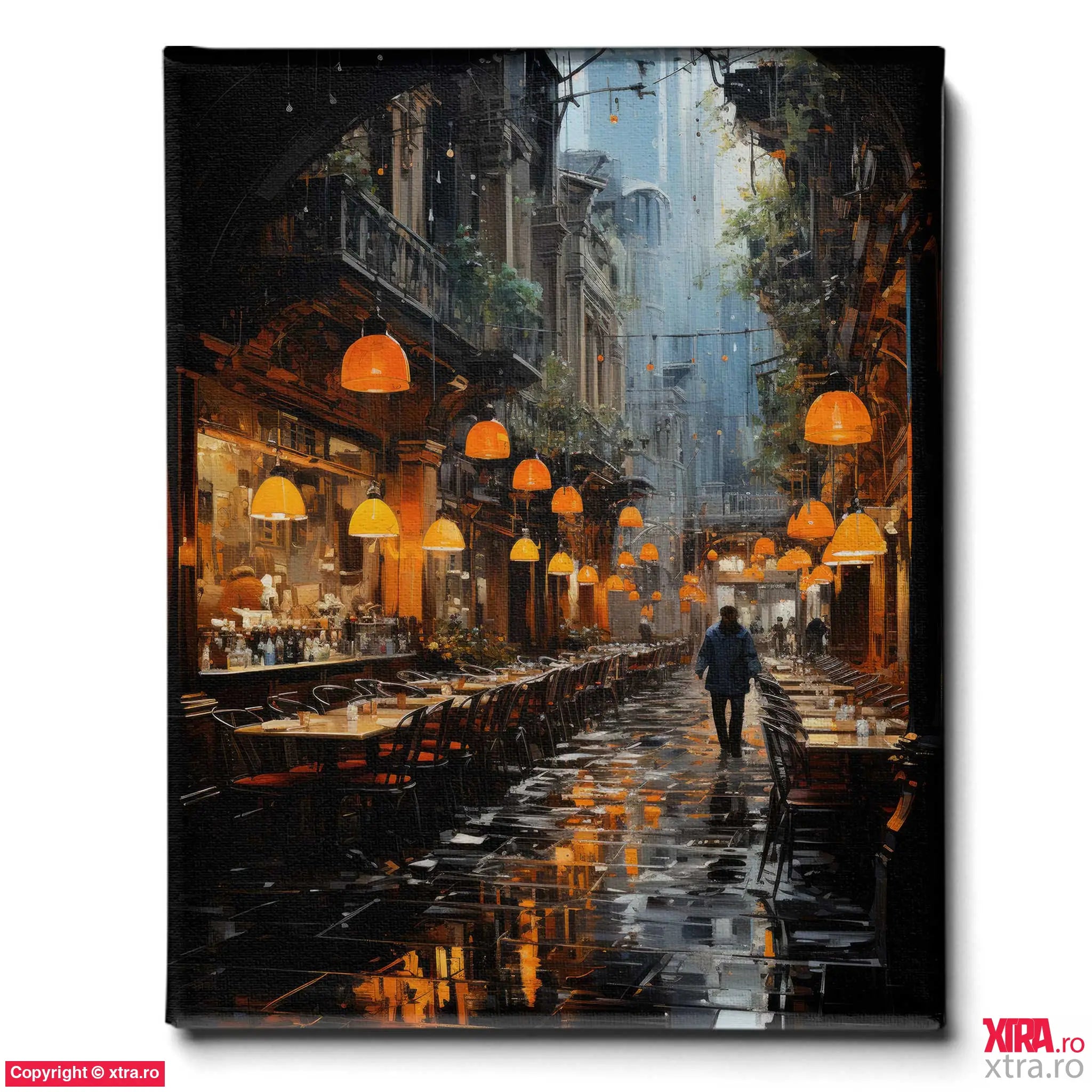 Barcelona In Dark - Artx Canvas