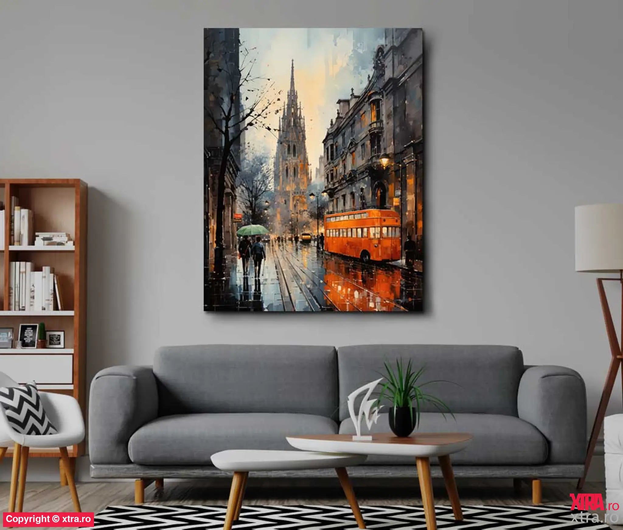 Barcelona In Rain - Artx Canvas