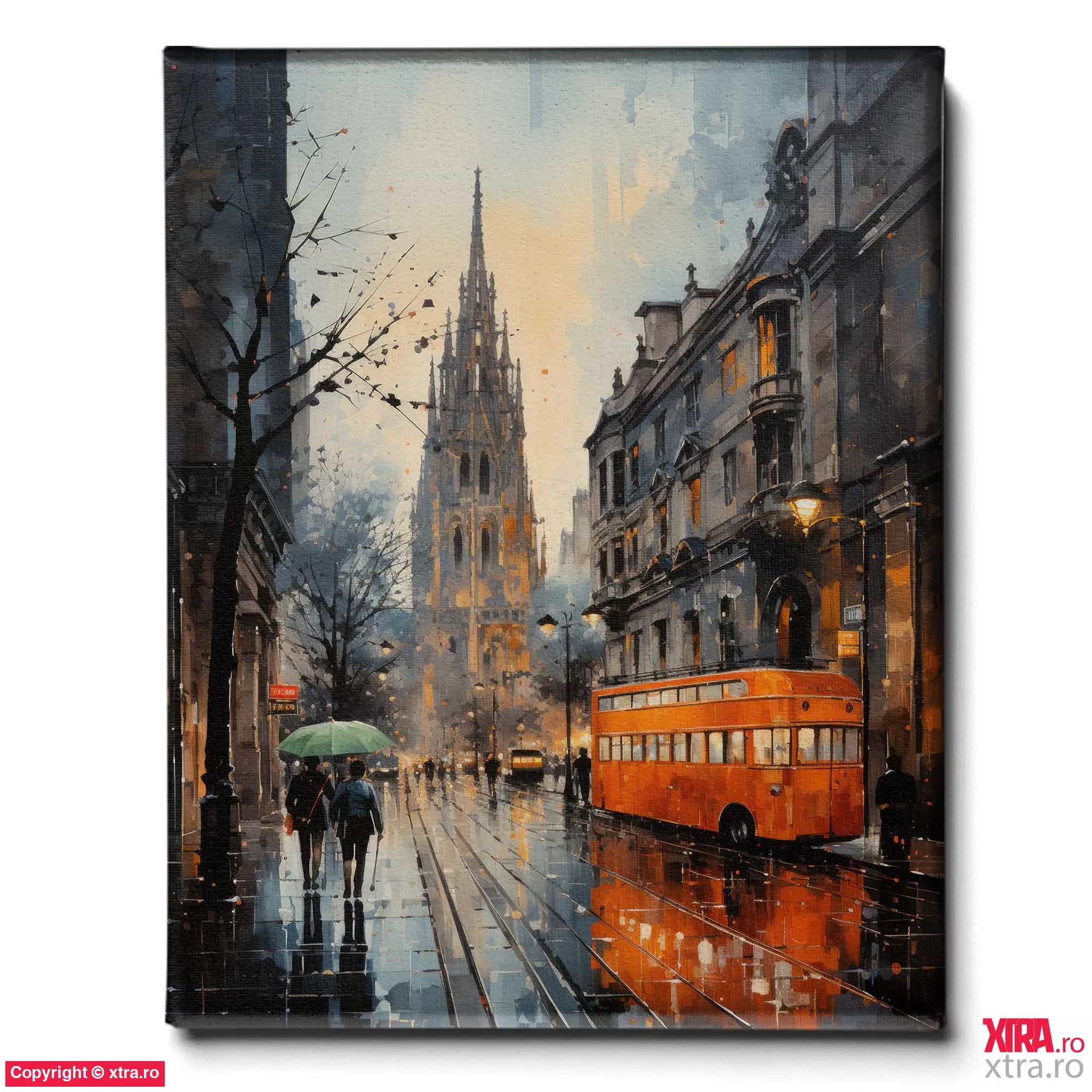 Barcelona In Rain - Artx Canvas