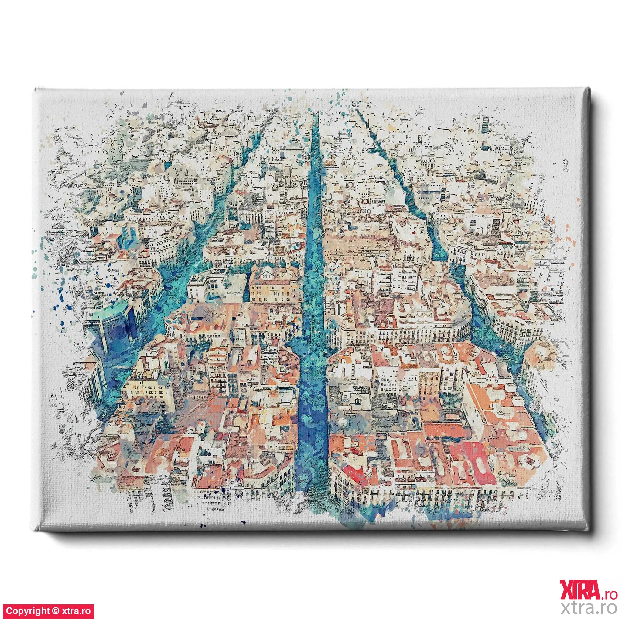 Barcelona Sketch - Artx Canvas