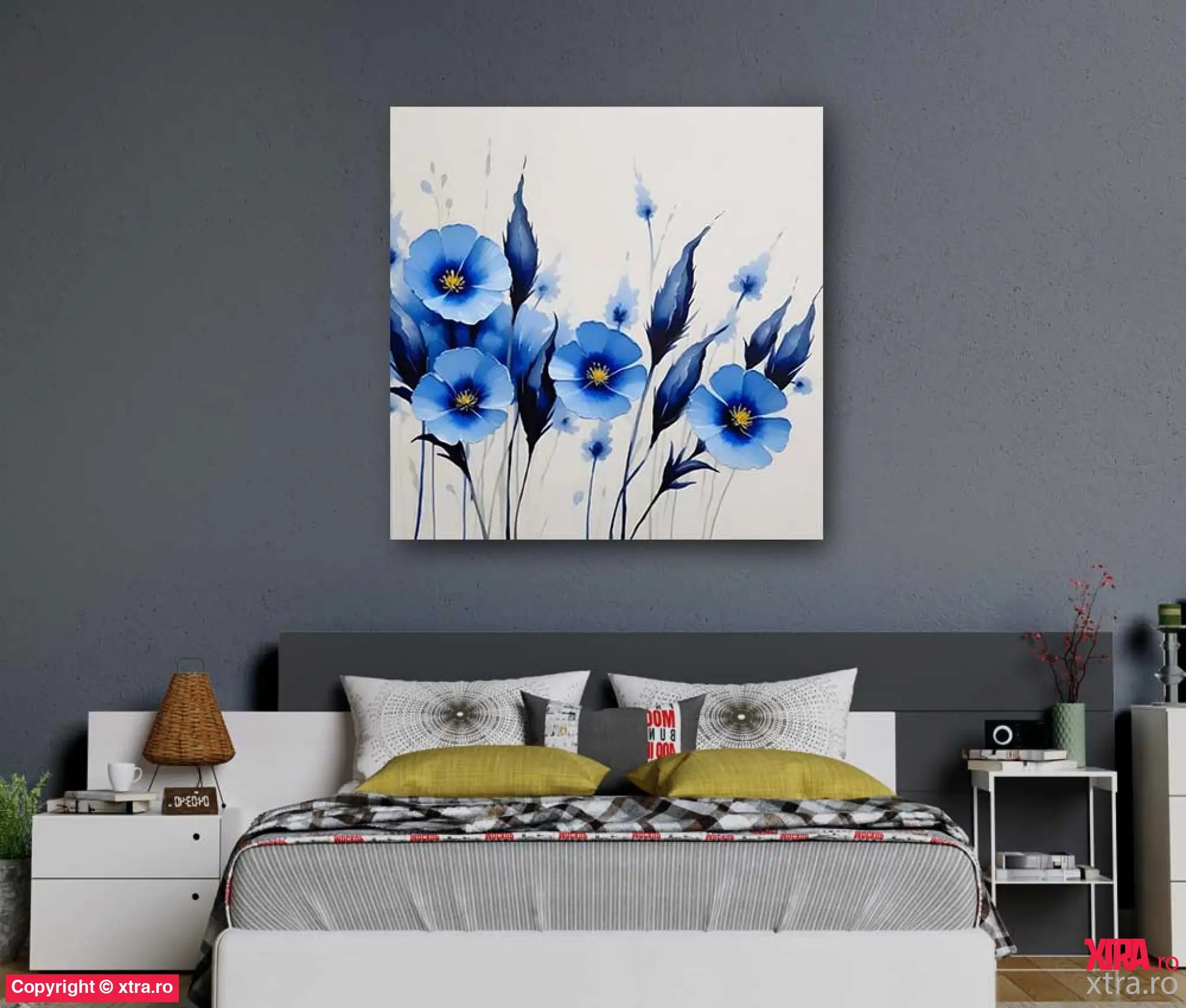 Blue Flowers 1 - Artx Canvas