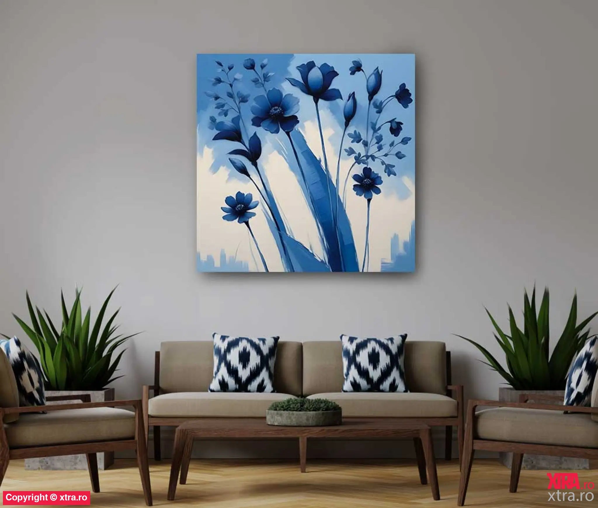 Blue Flowers 2 - Artx Canvas