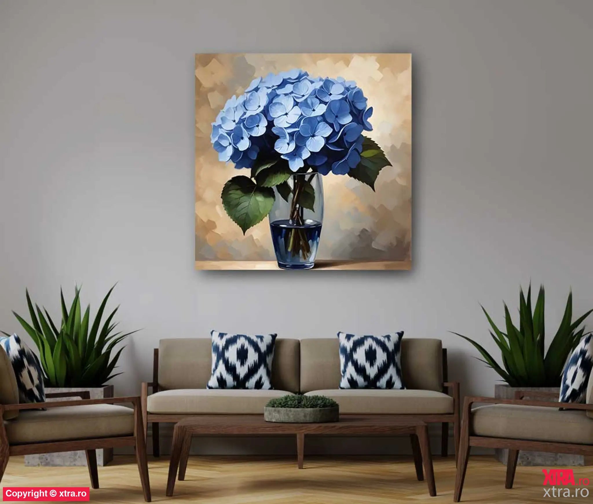 Blue Hydrangeas 1 - Artx Canvas