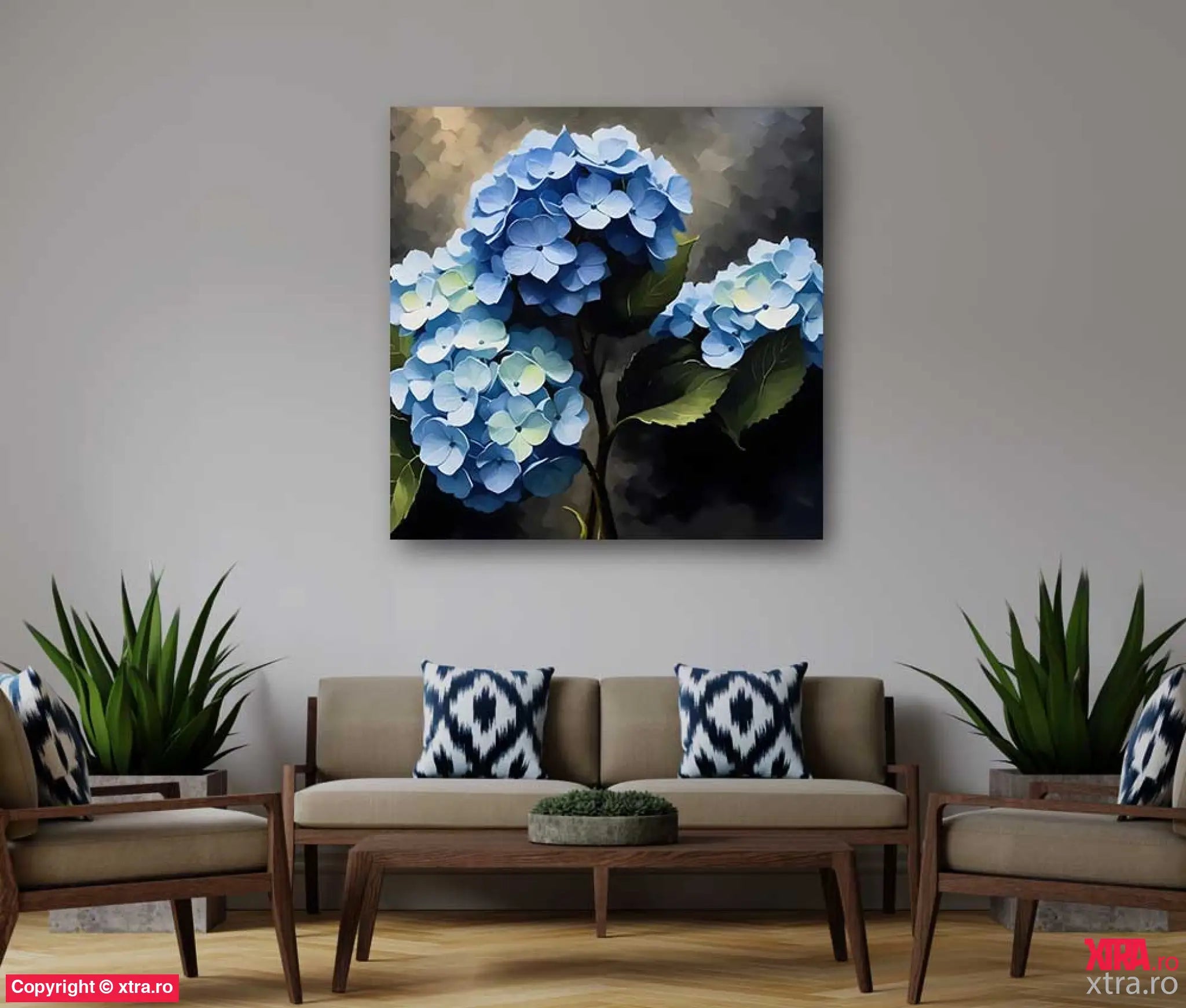 Blue Hydrangeas 3 - Artx Canvas