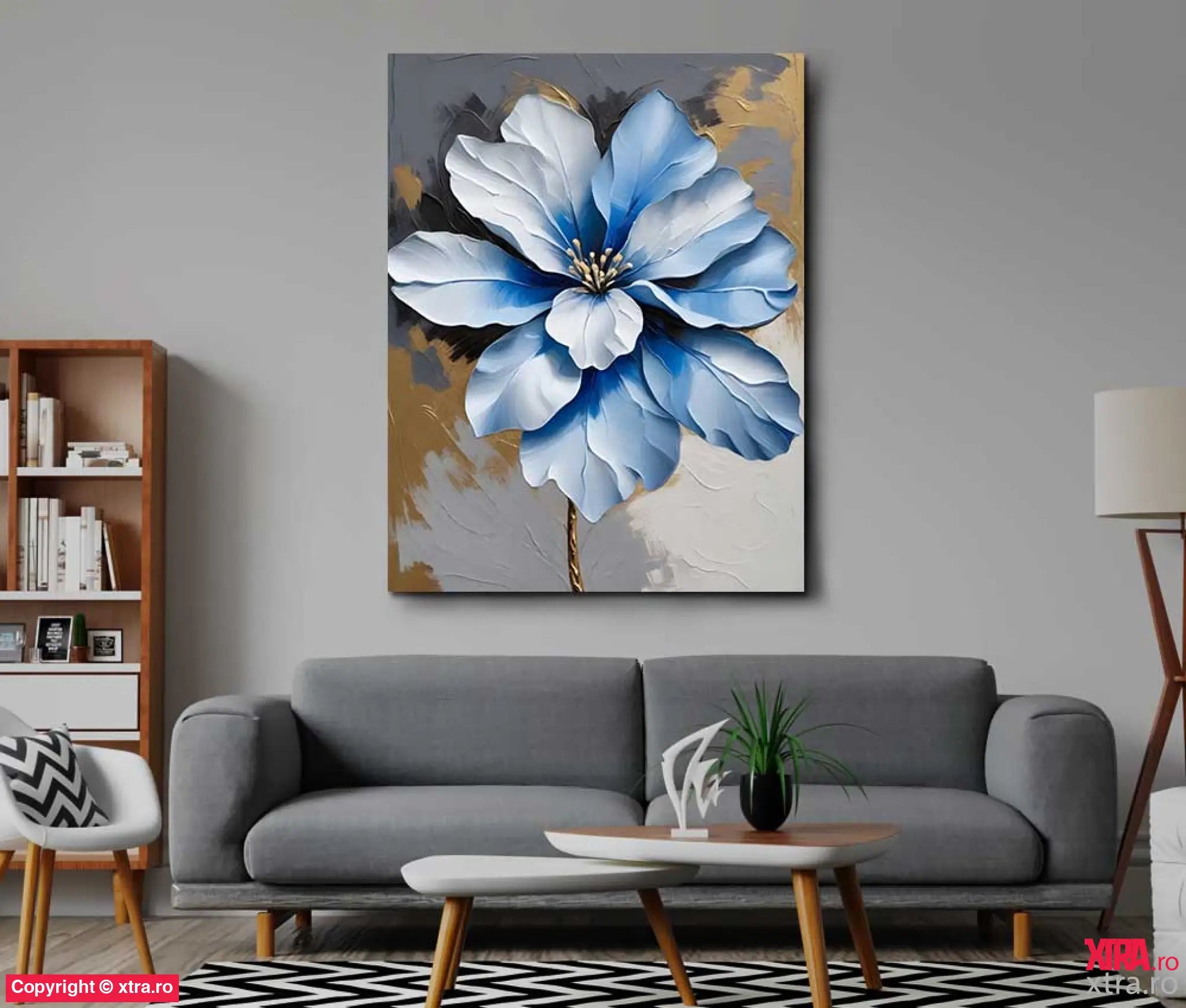 Blue Petals 3 - Artx Canvas