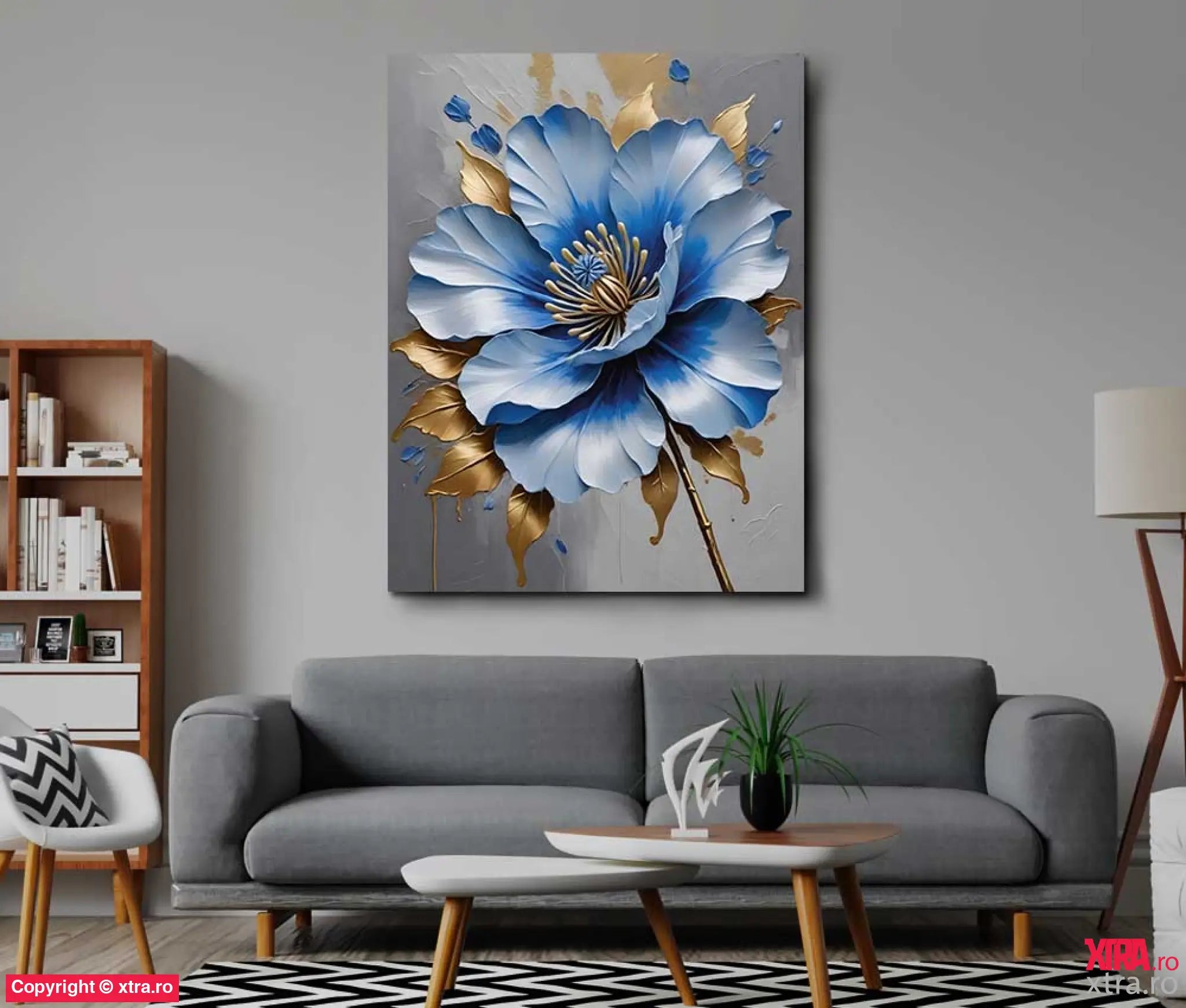 Blue Petals 4 - Artx Canvas