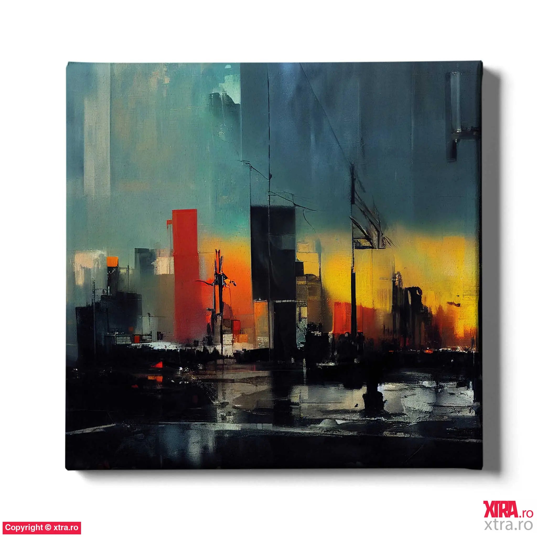 City At Sundown 3 - Artx Canvas