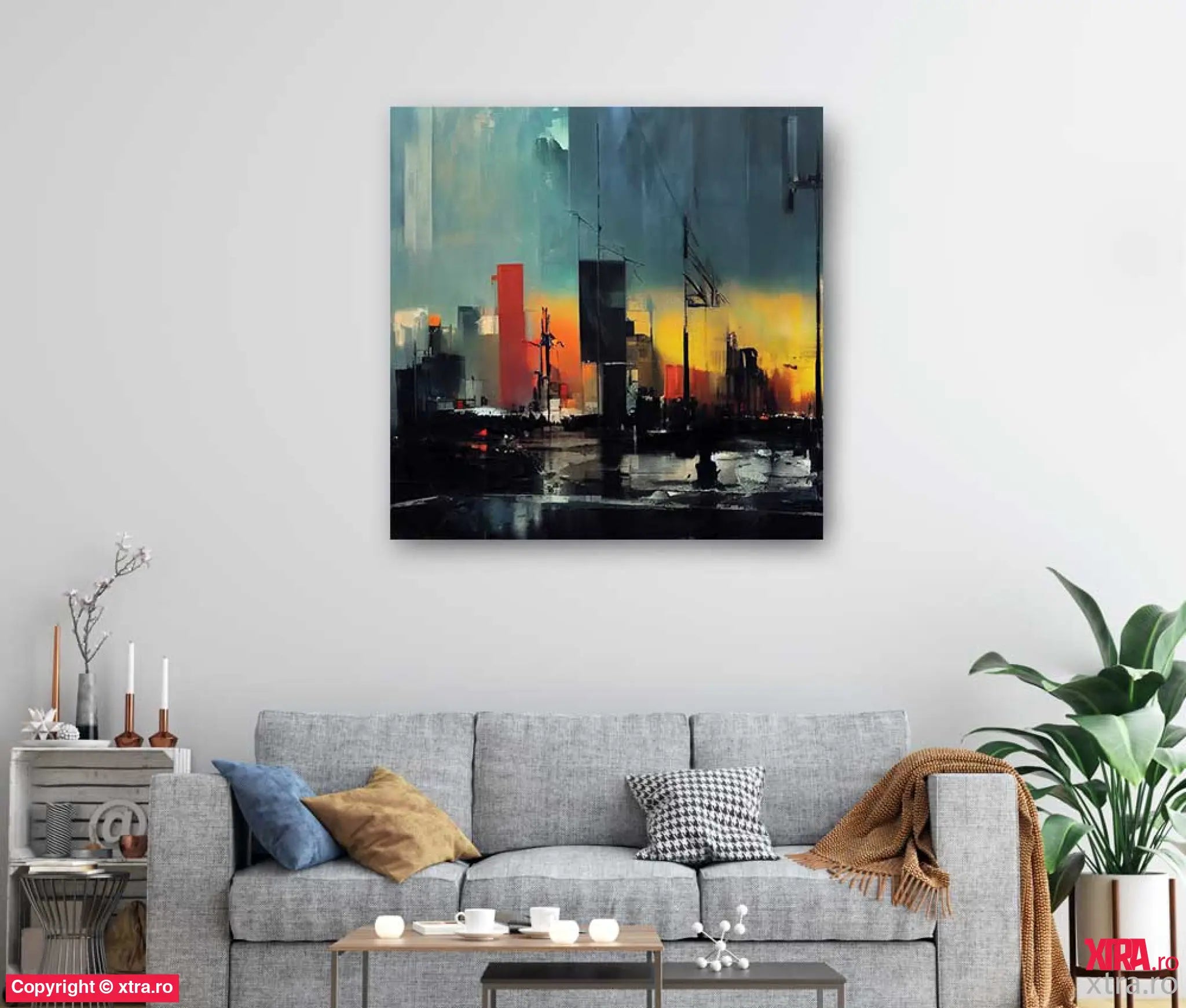 City At Sundown 3 - Artx Canvas