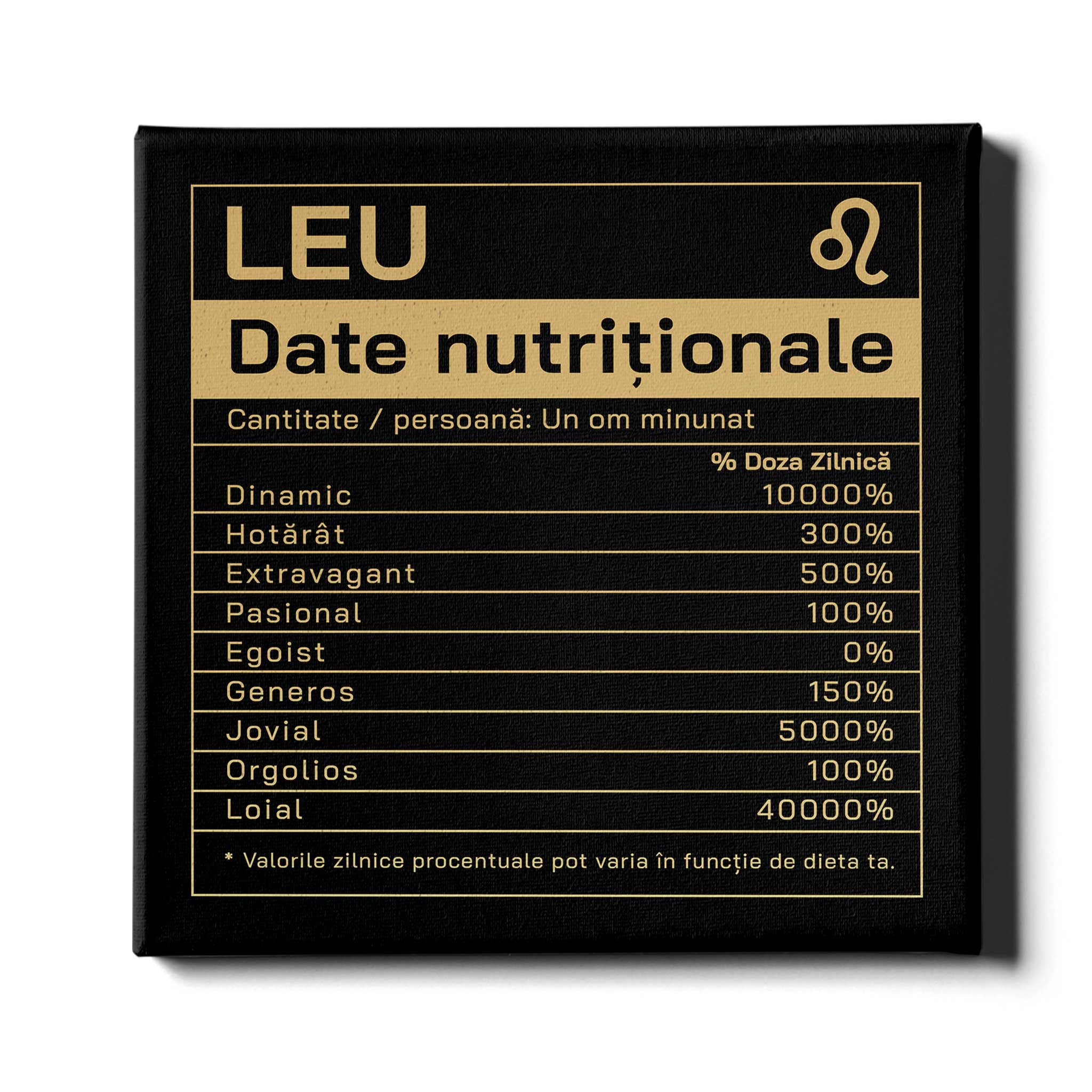 Zodia Leu - Date nutritionale