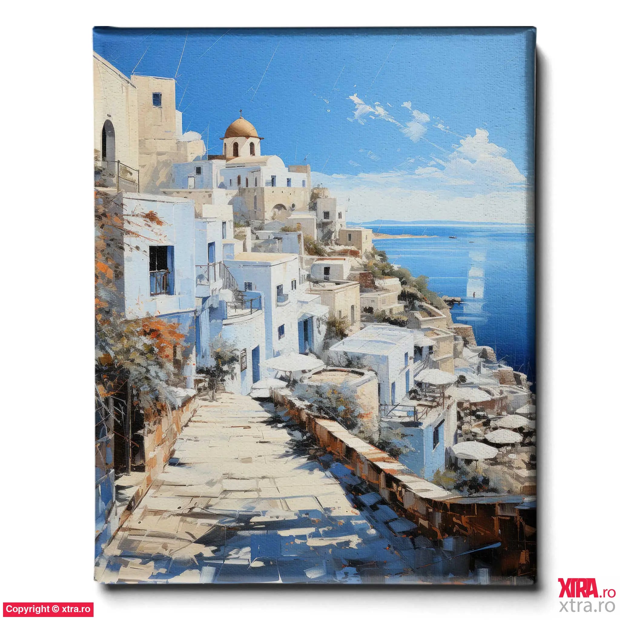 Santorini To The Sea - Artx Canvas