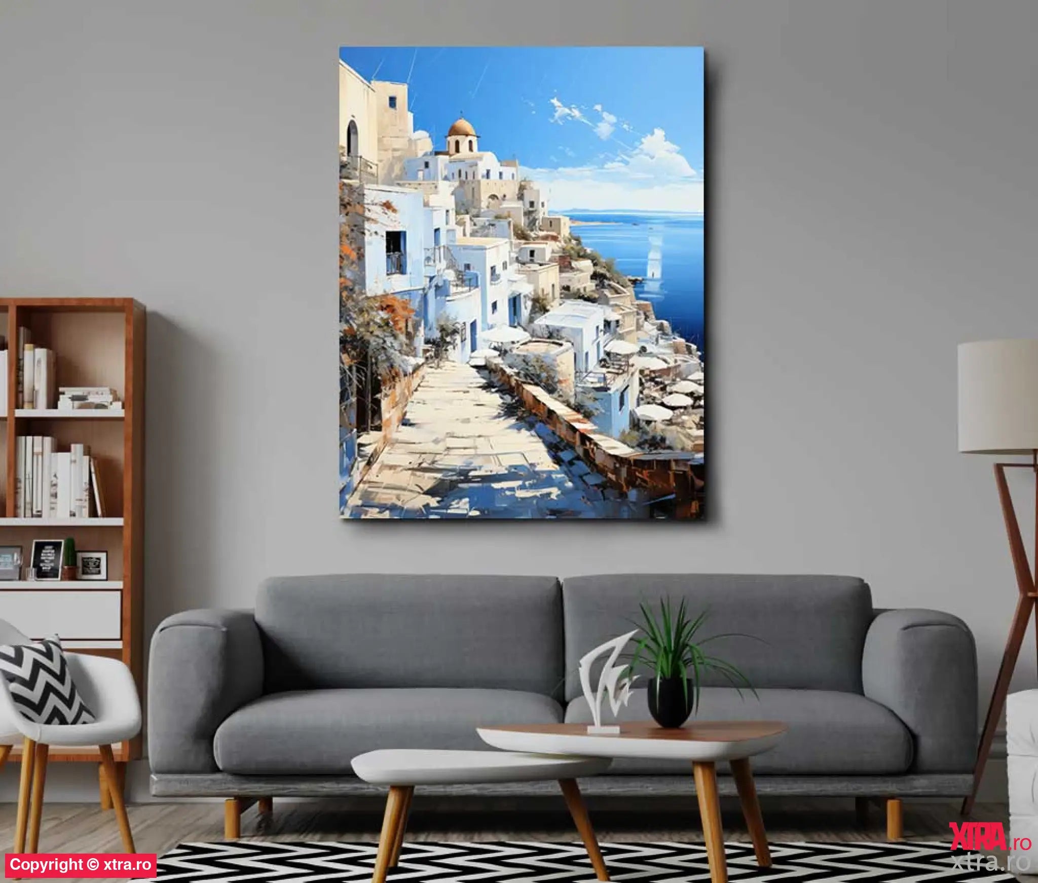 Santorini To The Sea - Artx Canvas