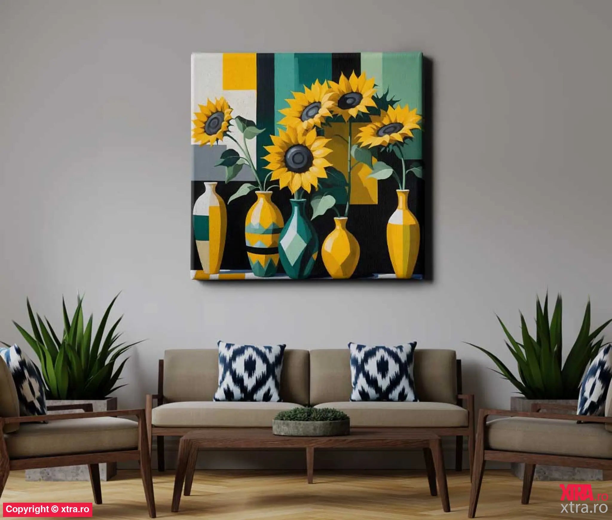 Stylized Sunflowers - Artx Canvas