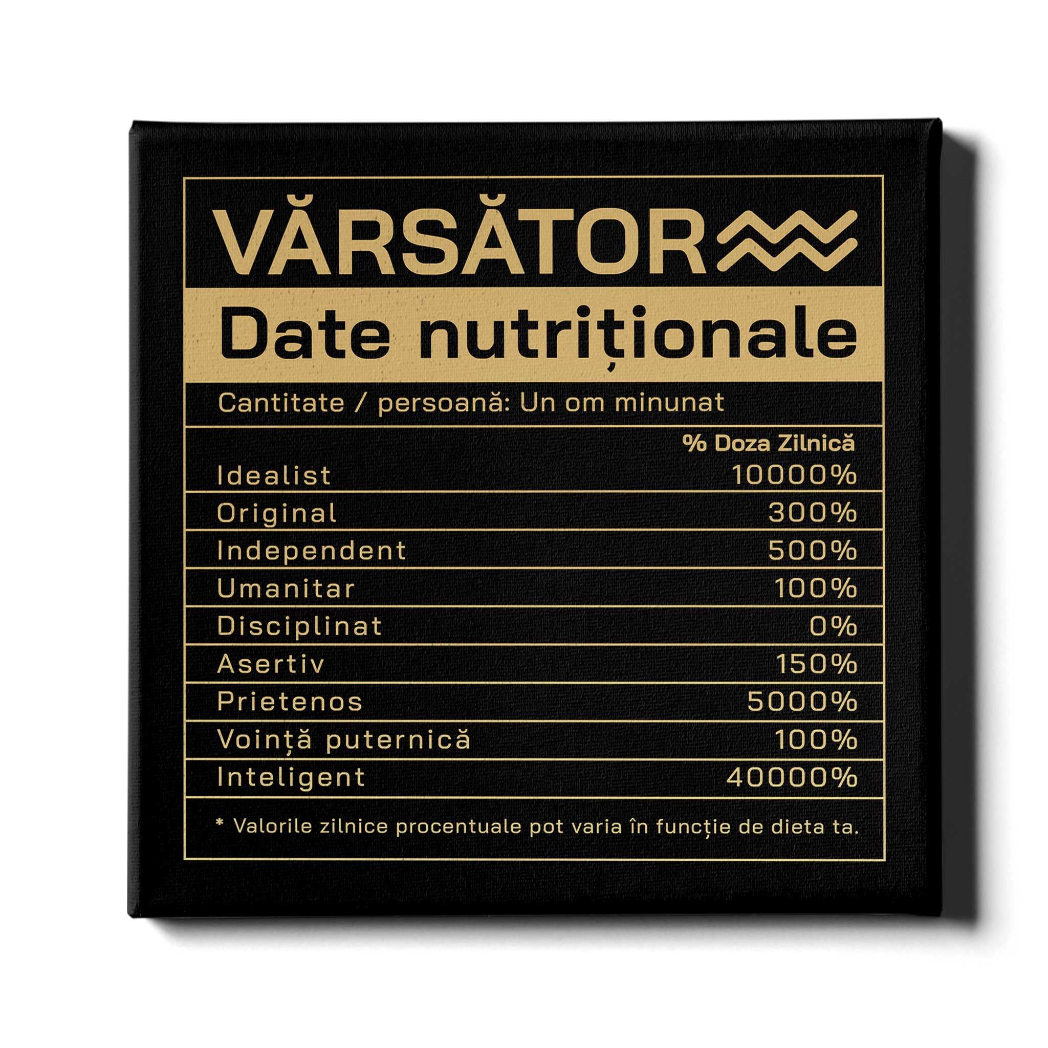 Zodia Varsator - Date nutritionale