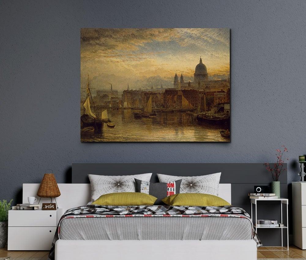 Henry Dawson - St.Paul's from the River Thames - www.xtraromania.com