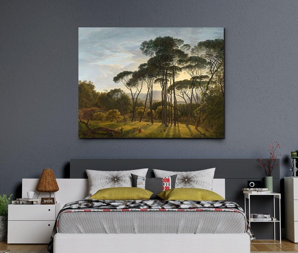 Hendrik Voogd - Italian Landscape with Umbrella Pines - www.xtraromania.com