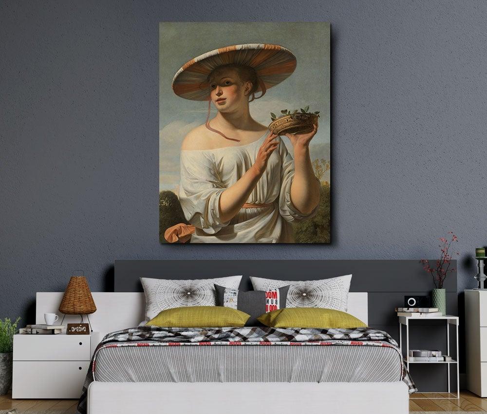 Caesar Boëtius van Everdingen - Girl with a Wide Hat - www.xtraromania.com