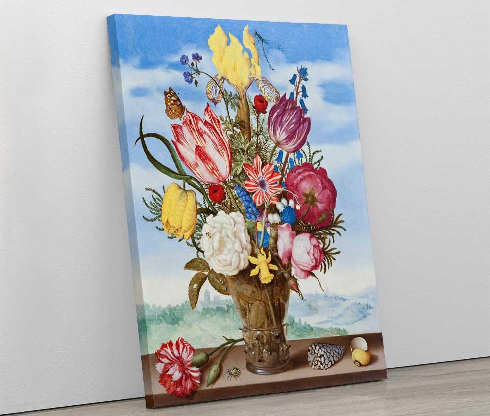 Ambrosius Bosschaert - Bouquet of Flowers on a Ledge - www.xtraromania.com