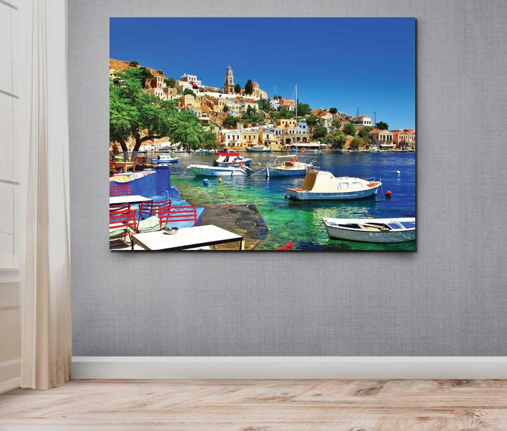 Tablou "Insula Symi Grecia" - www.xtraromania.com