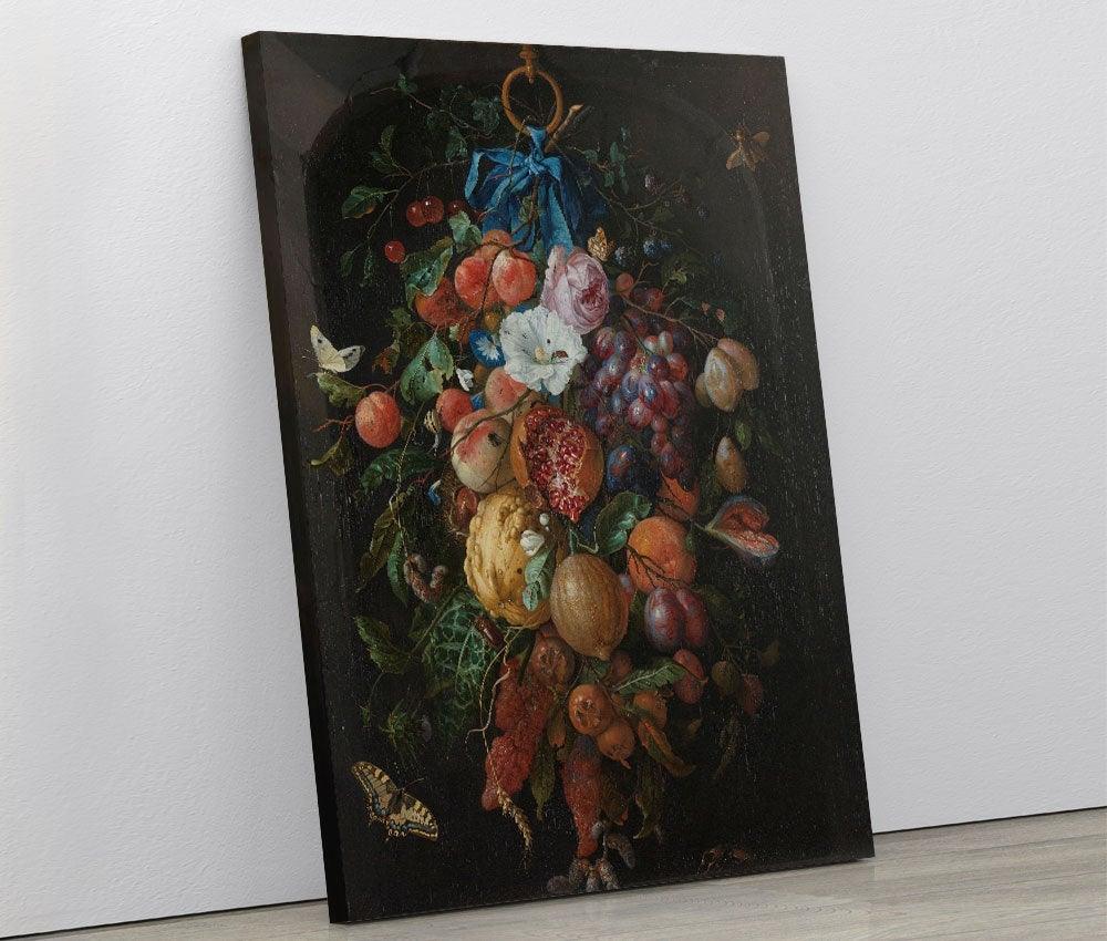 Jan Davidsz de Heem - Festoon of Fruits and Flowers - www.xtraromania.com