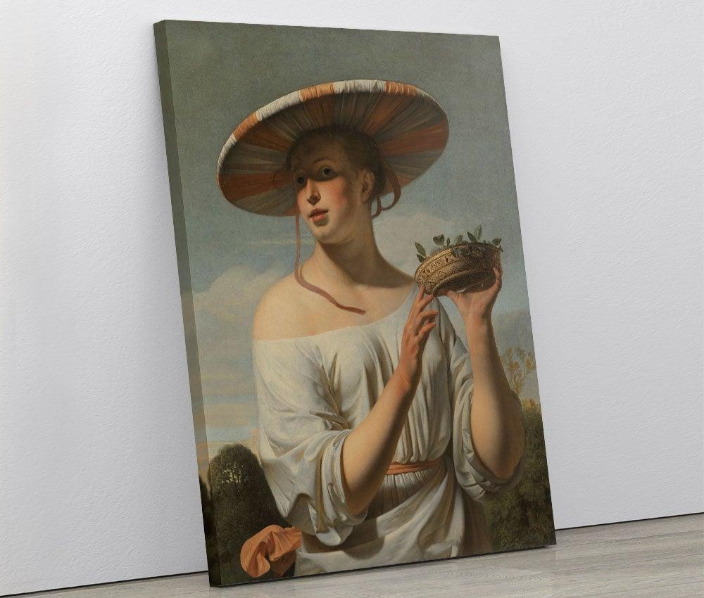 Caesar Boëtius van Everdingen - Girl with a Wide Hat - www.xtraromania.com