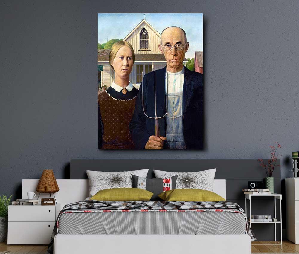 Grant Wood - American Gothic - www.xtraromania.com