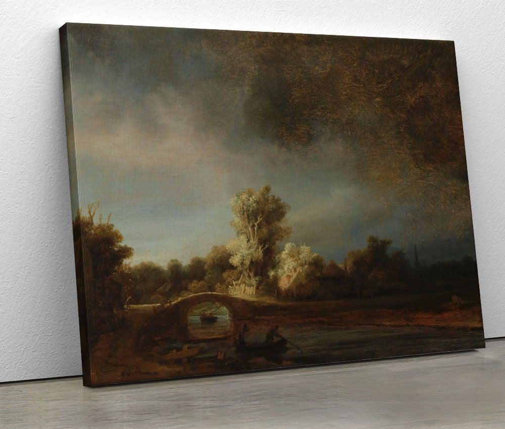 Rembrandt van Rijn - Landscape with Stone Bridge - www.xtraromania.com