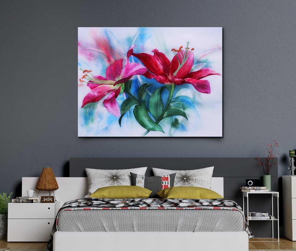 Tablou "Watercolor Lilies" - www.xtraromania.com