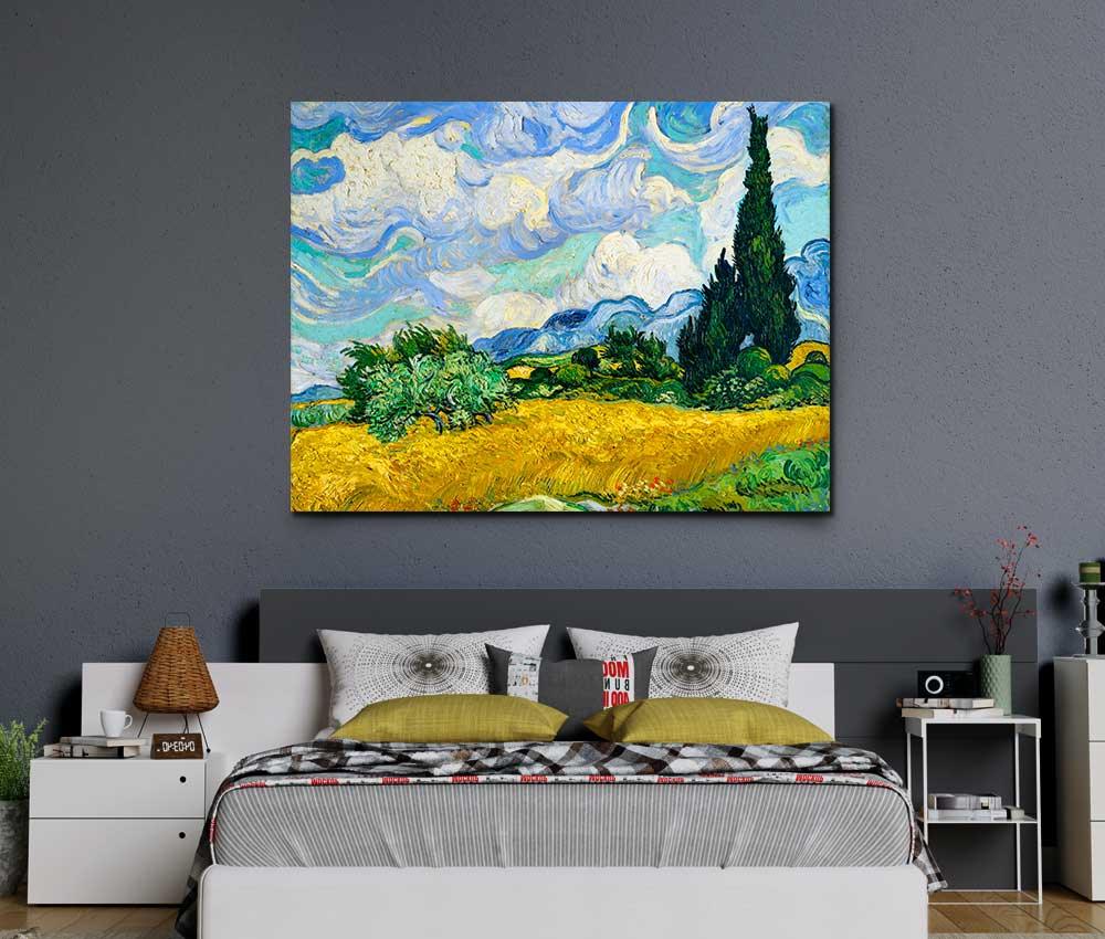 Vincent Van Gogh - Wheat Field with Cypresses - www.xtraromania.com