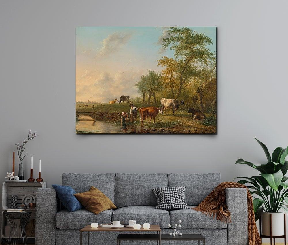 Adam Pijnacker - Landscape with Cattle - www.xtraromania.com