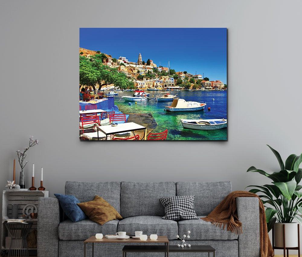 Tablou "Insula Symi Grecia" - www.xtraromania.com