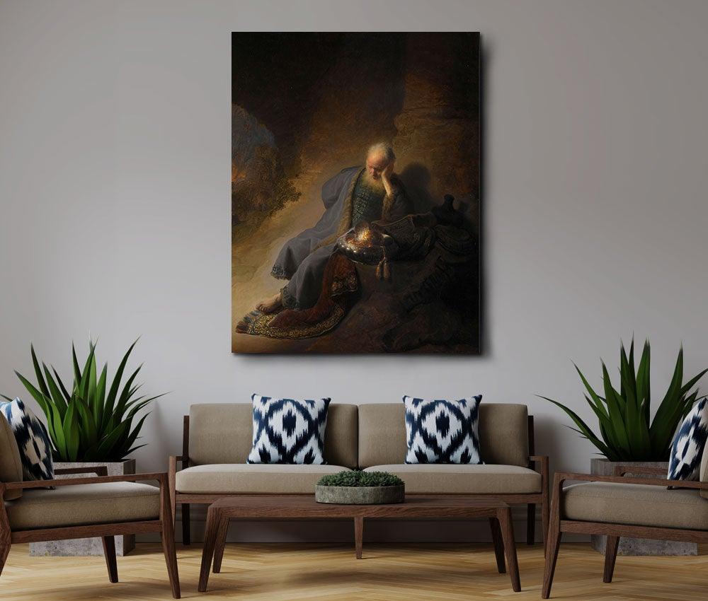 Rembrandt van Rijn - Jeremiah Lamenting the Destruction of Jerusalem - www.xtraromania.com