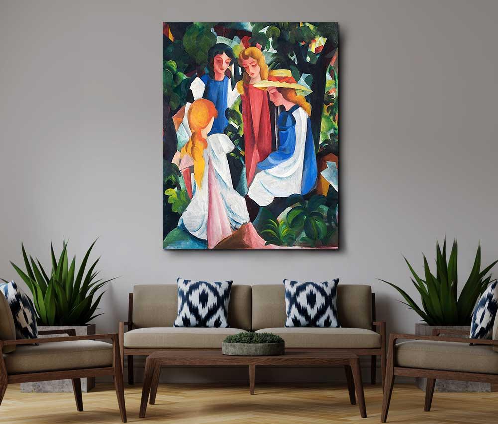 August Macke - Four Girls - www.xtraromania.com