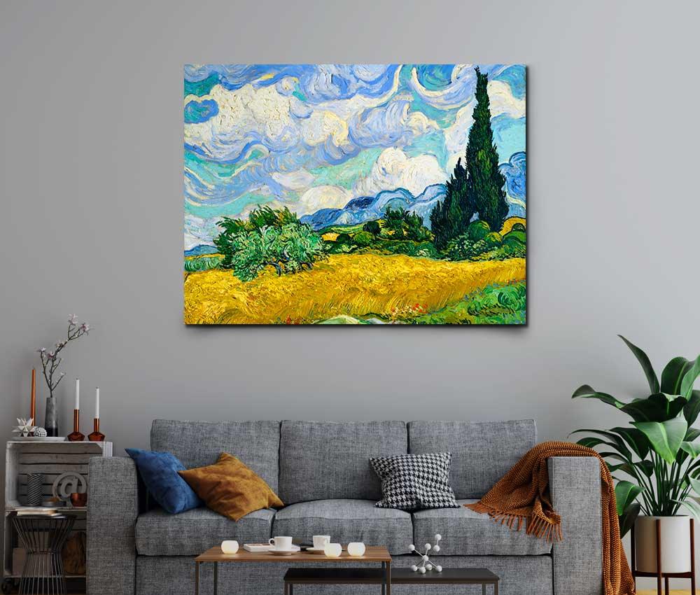 Vincent Van Gogh - Wheat Field with Cypresses - www.xtraromania.com