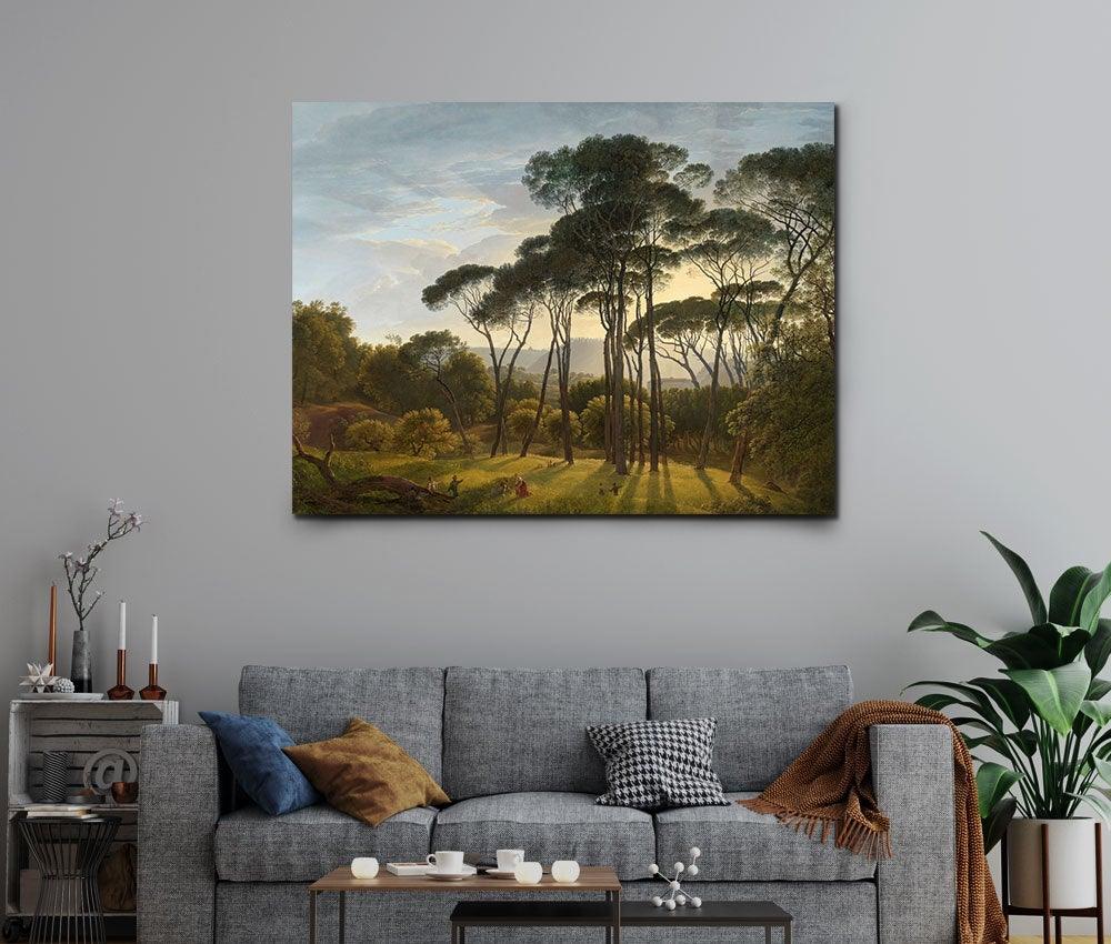 Hendrik Voogd - Italian Landscape with Umbrella Pines - www.xtraromania.com