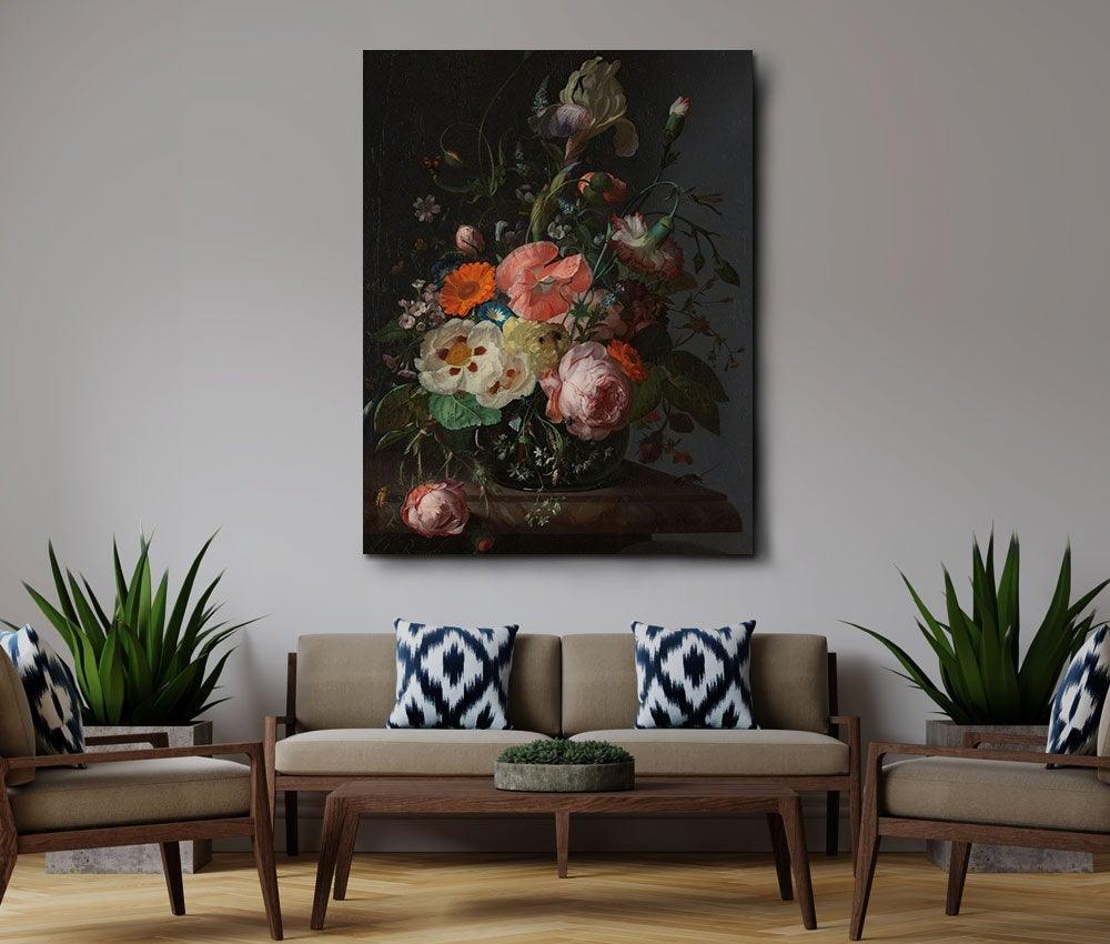 Rachel Ruysch - Still Life with Flowers on a Marble Tabletop - www.xtraromania.com