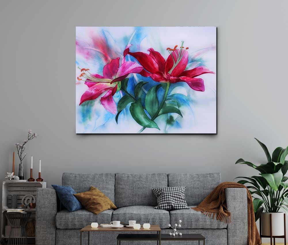 Tablou "Watercolor Lilies" - www.xtraromania.com